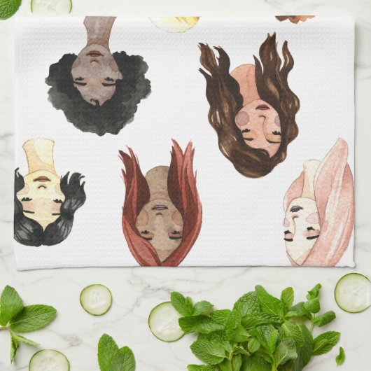 Bunte Gesichter Handtuch (Gefaltet)
