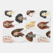 Bunte Gesichter Handtuch (Horizontal)