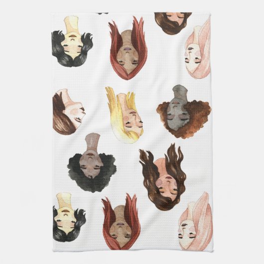 Bunte Gesichter Handtuch (Vertikal)