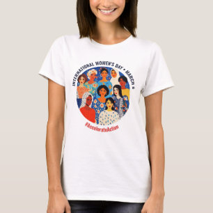 Bunte Gesichter Internationaler Frauentag IWD T-Shirt