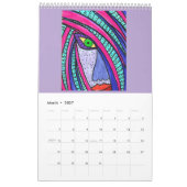 Bunte Gesichter und Haare Kalender (Mär 2027)
