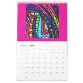 Bunte Gesichter und Haare Kalender (Jan 2027)
