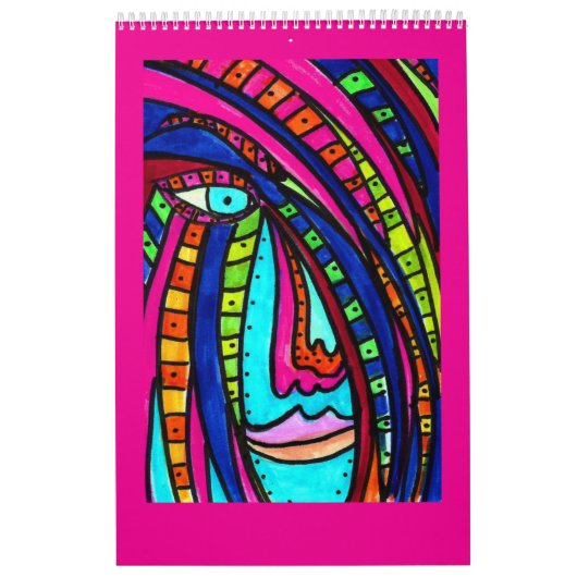 Bunte Gesichter und Haare Kalender (Titelbild)