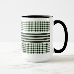 Bunte gestreifte Kaffeetasse