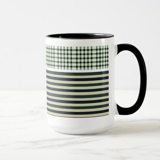 Bunte gestreifte Kaffeetasse (Rechts)