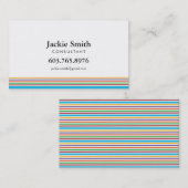 Bunte gestreifte Visitenkarte (Vorne/Hinten)