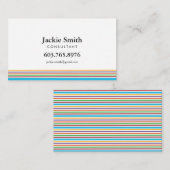 Bunte gestreifte Visitenkarte (Vorne/Hinten)