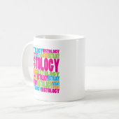 Bunte Gewebelehre Kaffeetasse (Vorderseite Links)