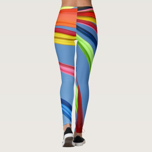 Bunte gezeichnete Leggings (Rückseite)