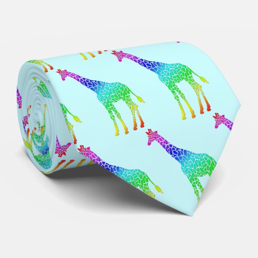 Bunte Giraffe Krawatte (Gerollt)