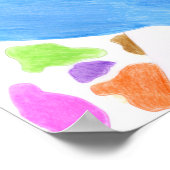 Bunte Giraffe Poster (Ecke)