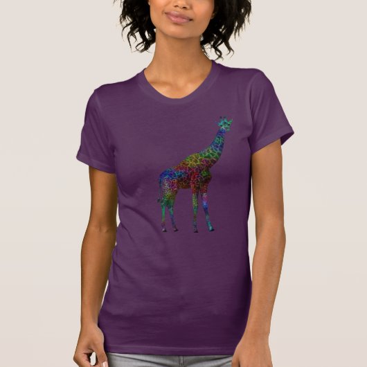 Bunte Giraffe T-Shirt (Vorderseite)