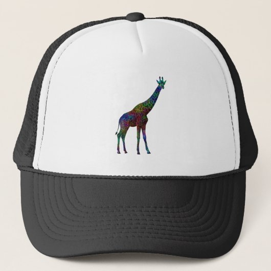 Bunte Giraffe Truckerkappe (Vorderseite)