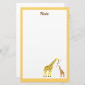 Bunte Giraffen-Mama und Baby-Kalb für Kinder Briefpapier (Vorne/Hinten)