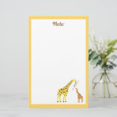 Bunte Giraffen-Mama und Baby-Kalb für Kinder Briefpapier (Stehend Vorderseite)