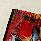 Bunte Giraffen-Pop-Art-Kunst Strandtuch (Beispiel)