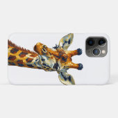 Bunte Giraffen-Porträt-Ölgemälde-Kunst Case-Mate iPhone Hülle (Rückseite (Horizontal))
