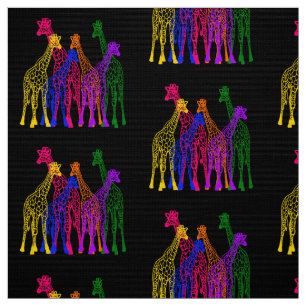 Bunte Giraffen Stoff