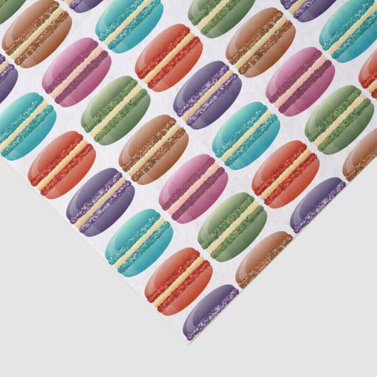 Bunte Girly Glitzer Macaron Plätzchen Seidenpapier (Ausschnitt)