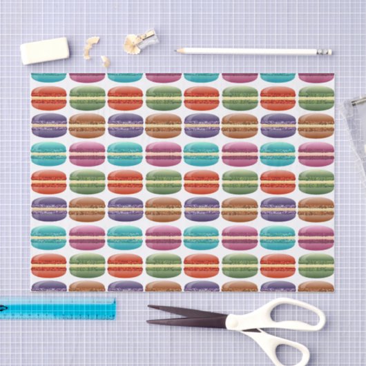 Bunte Girly Glitzer Macaron Plätzchen Seidenpapier (Handwerk)