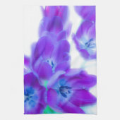 Bunte, girly, romantische, lila Tulpen Geschirrtuch (Vertikal)