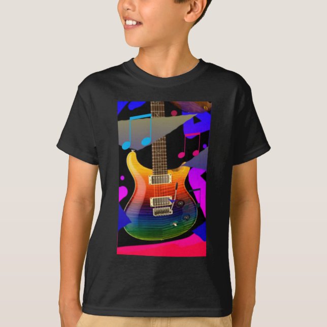 Bunte Gitarre - Felsen an! T-Shirt (Vorderseite)