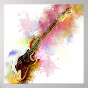 Bunte Gitarre Poster