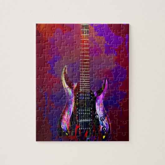 Bunte Gitarre Puzzle (Vertikal)