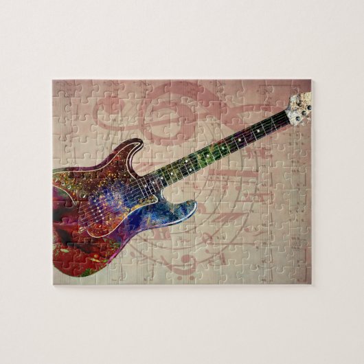 Bunte Gitarre Puzzle (Horizontal)