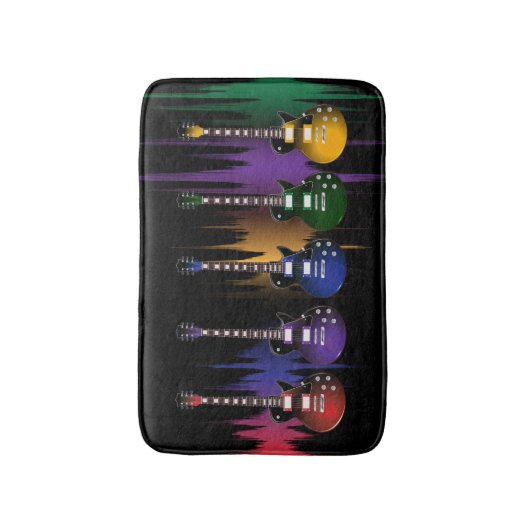 Bunte Gitarren Badematte (Vorderseite Vertikal)