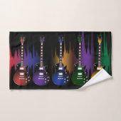 Bunte Gitarren Badhandtuch Set (Handtuch)