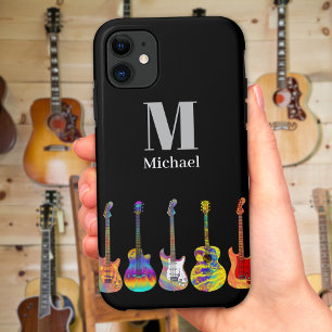 Bunte Gitarren Monogramm Case-Mate iPhone Hülle