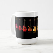 Bunte Gitarren-Tasse Kaffeetasse (Vorderseite Links)