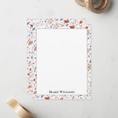 Bunte Glas-Chips Terrazzo-Muster Rahmen Mitteilungskarte (Vorderseite/Rückseite Beispiel)