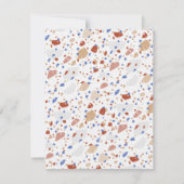 Bunte Glas-Chips Terrazzo-Muster Rahmen Mitteilungskarte (Rückseite)