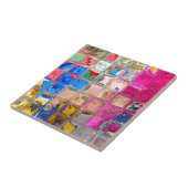 Bunte Glasblockbeschaffenheit Fliese (Seite)