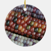 Bunte Glasedelstein-Maiskörner Keramik Ornament (Hinten)