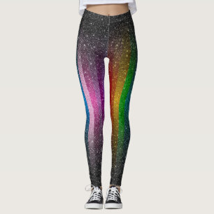 Bunte Glitzer-Glitzern-Leggings Leggings
