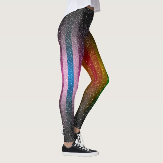 Bunte Glitzer-Glitzern-Leggings Leggings (Rechts)