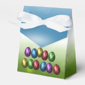 Bunte glückliche Ostereier Geschenkschachtel (Vorderseite)