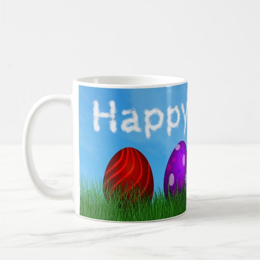 Bunte glückliche Ostereier Kaffeetasse (Links)