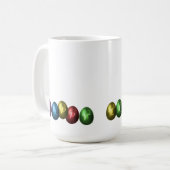 Bunte glückliche Ostereier Kaffeetasse (Vorderseite Links)
