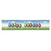 Bunte glückliche Ostereier Kurzer Tischläufer (Horizontal)