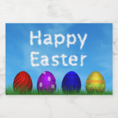 Bunte glückliche Ostereier Lebensmitteletikett (Einzelnes Label)