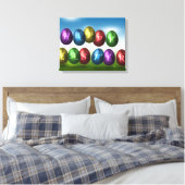 Bunte glückliche Ostereier Leinwanddruck (Insitu (Schlafzimmer))