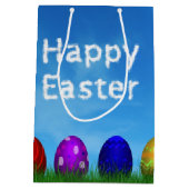Bunte glückliche Ostereier Mittlere Geschenktüte (Rückseite)