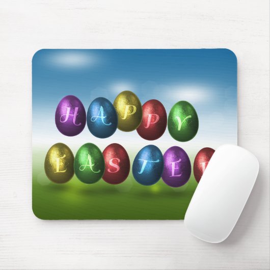 Bunte glückliche Ostereier Mousepad (Mit Mouse)
