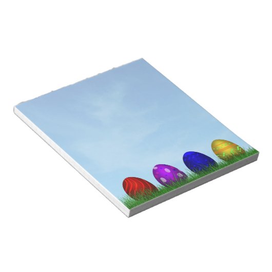 Bunte glückliche Ostereier Notizblock (angewinkelt)