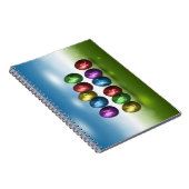 Bunte glückliche Ostereier Notizblock (Rechte Seite)