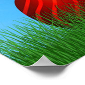 Bunte glückliche Ostereier Poster (Ecke)